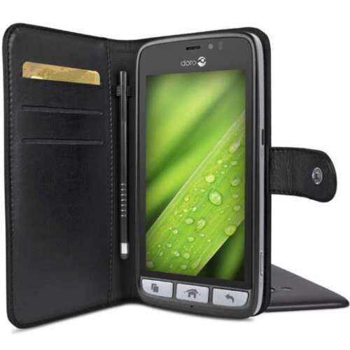 Doro Wallet Case for Liberto 822 /8028 /8030 /8031 in Black with Stylus