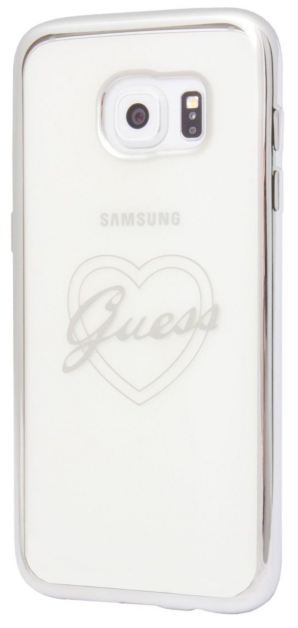 GUESS Signature Heart Hard Case Cover for Samsung Galaxy S7 - Clear Case