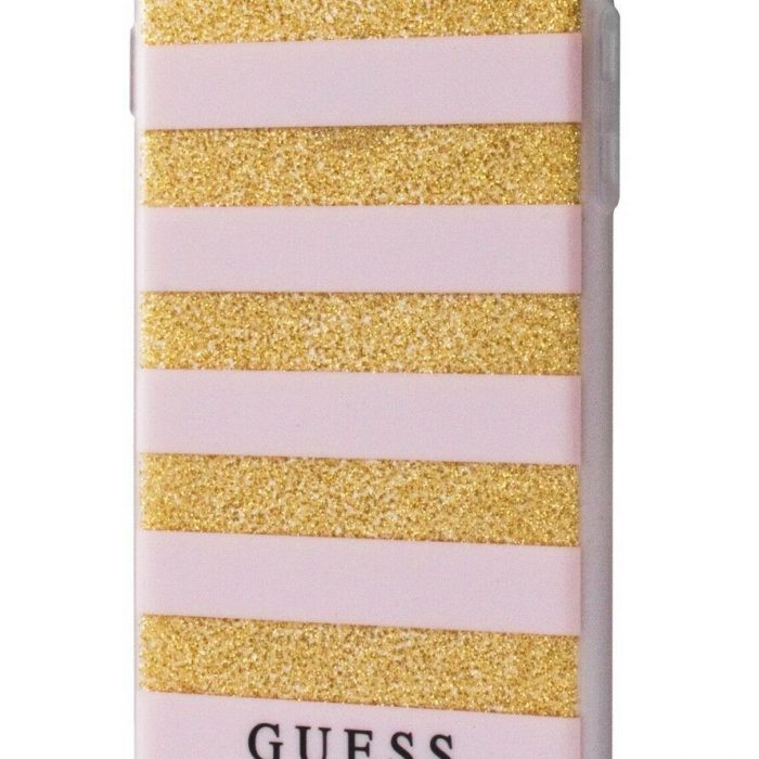 Genuine GUESS Stripes 3D EFFECT Silver Case Cover for iPhone 8 & iPhone 7