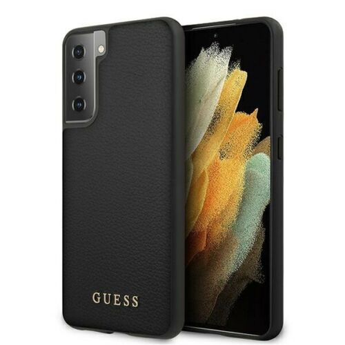 Genuine Guess Iridescent Case Cover for Samsung Galaxy S21 + Plus - Black