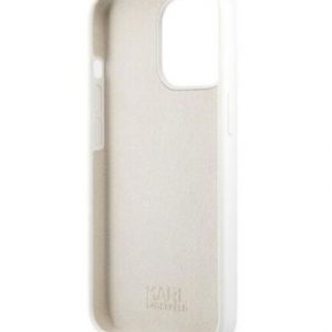 Genuine Karl Lagerfeld Karl and Choupette Silicone Case For iPhone 13 Pro- White