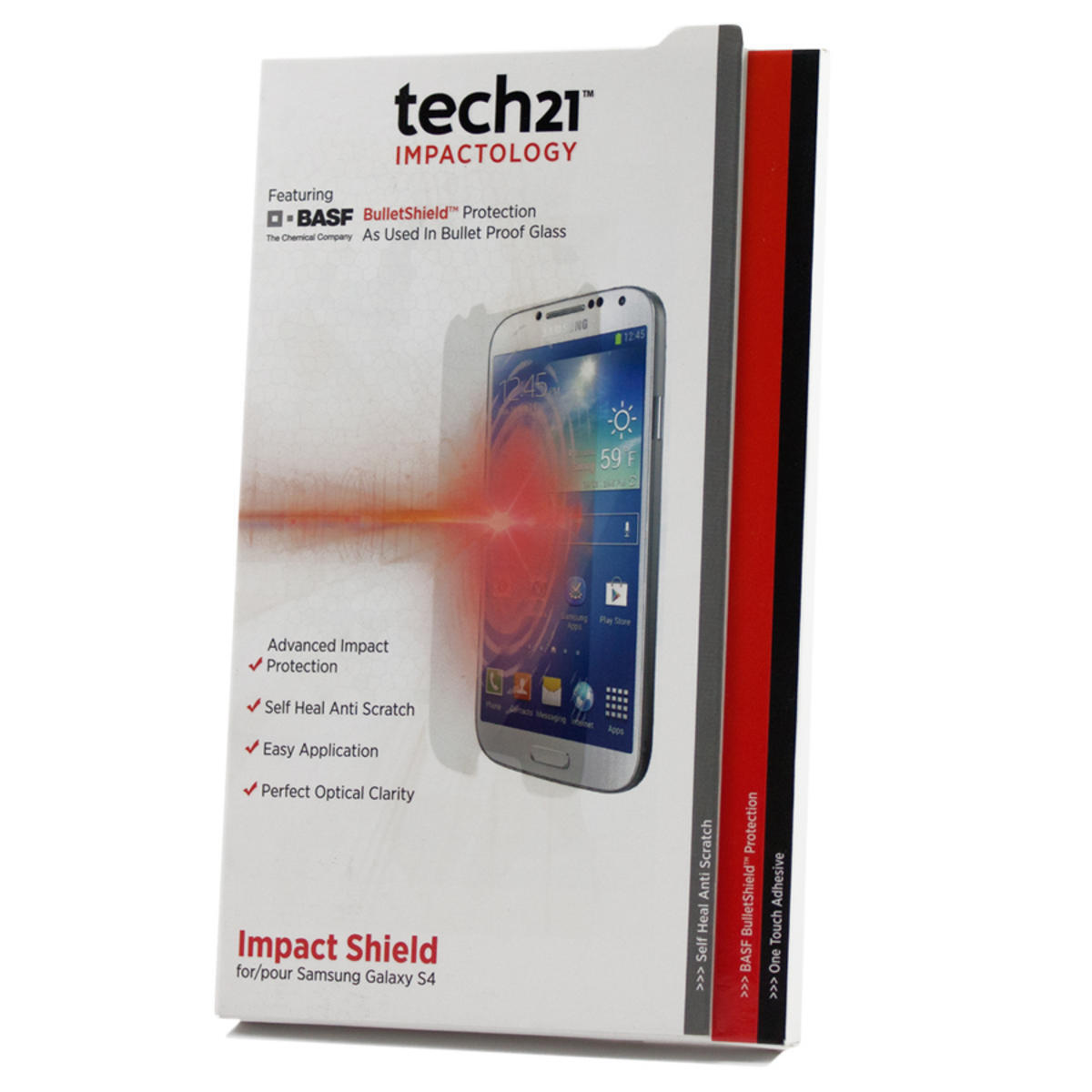 Tech21 Impact Screen Protector Shield With Self Heal For Samsung Galaxy S4 New