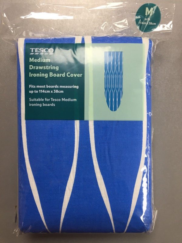 Tesco Ironing Board Replacement Cover Medium Blue to fit 114 x 38 cm Covers