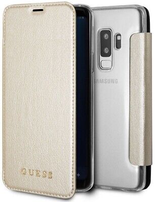 Genuine GUESS Iridescent Collection Book Case for Samsung S9+ in Gold