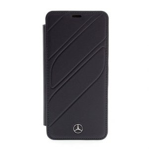 Genuine Mercedes-Benz Organic Leather Impact Book Case for Samsung S9+