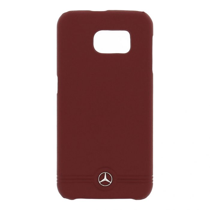 Genuine Mercedes-Benz Pure Line Front Grill Leather Hard Case For Samsung S6 RED