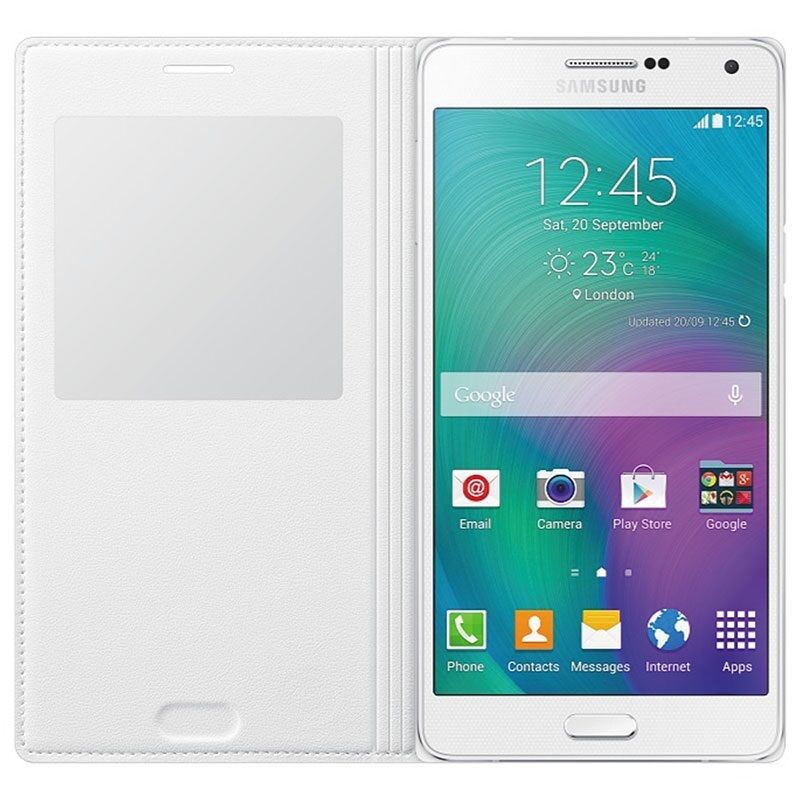 Genuine Official Samsung Galaxy A7 S View Flip Cover Case - White EF-CA700BWEGWW