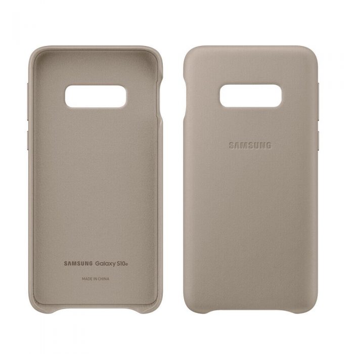 Genuine Samsung Galaxy S10e Grey Leather Protective Cover / Case EF-VG970LJEGWW