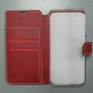 Molancano Wallet Book Case for Samsung Galaxy A12 in Red