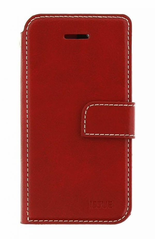 Molancano Wallet Book Case for Samsung Galaxy A12 in Red