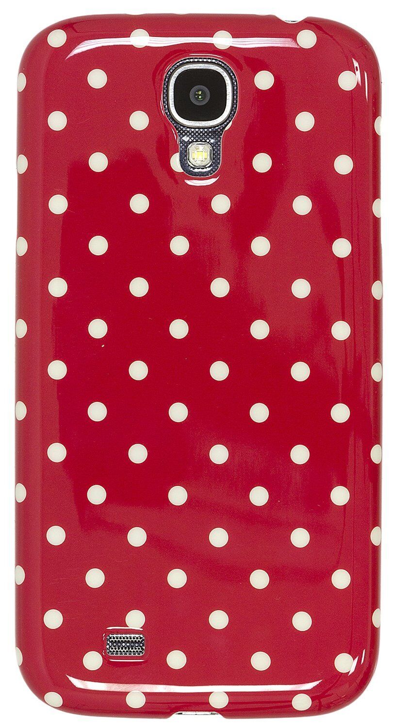 Trendz x 10 Hard Clip-On Case Cover for Samsung Galaxy S4 - Red/Cream Polka Dot